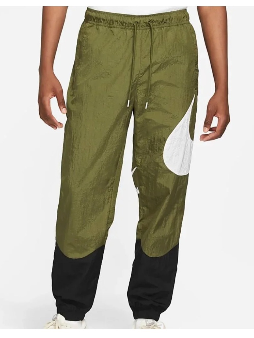 Nike Olive Green and Black Men's Windbreaker Joggers